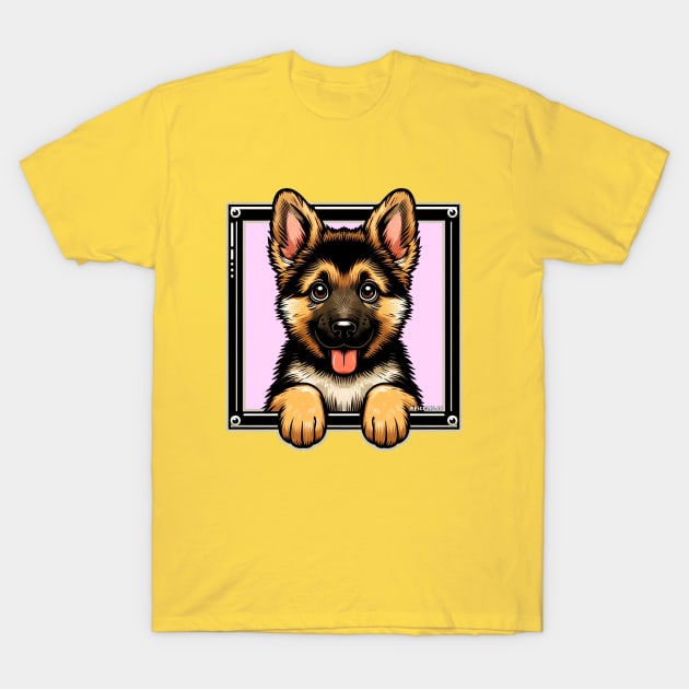 German Shepherd Pup T-Shirt by Sketchy